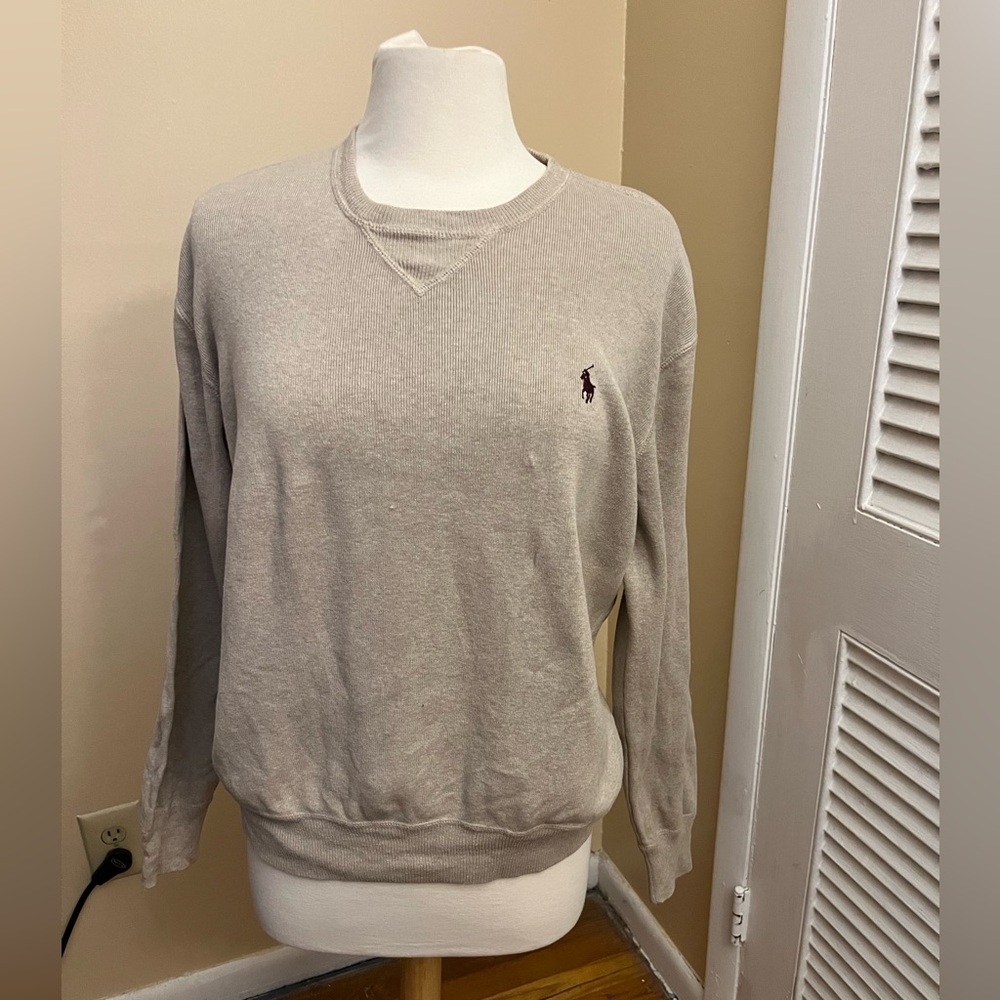 Polo Ralph Lauren men’s long sleeve sweater.  Brown. Size M